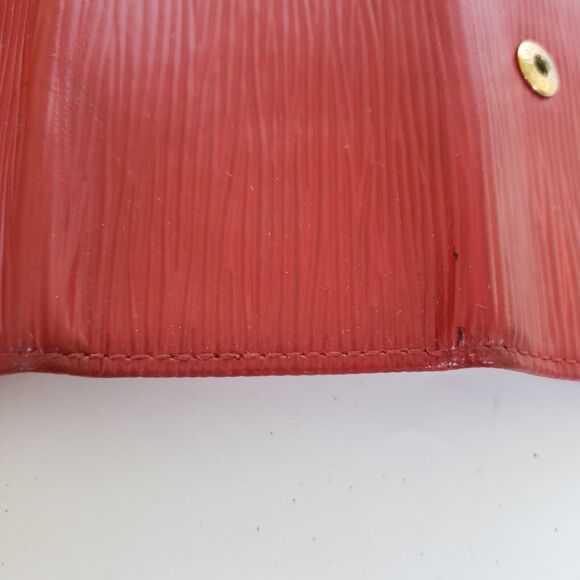 LOUIS VUITTON Red Epi Leather 4 Hooks Key Holder Case Small Wallet Trifold Fob - Picture 7 of 9
